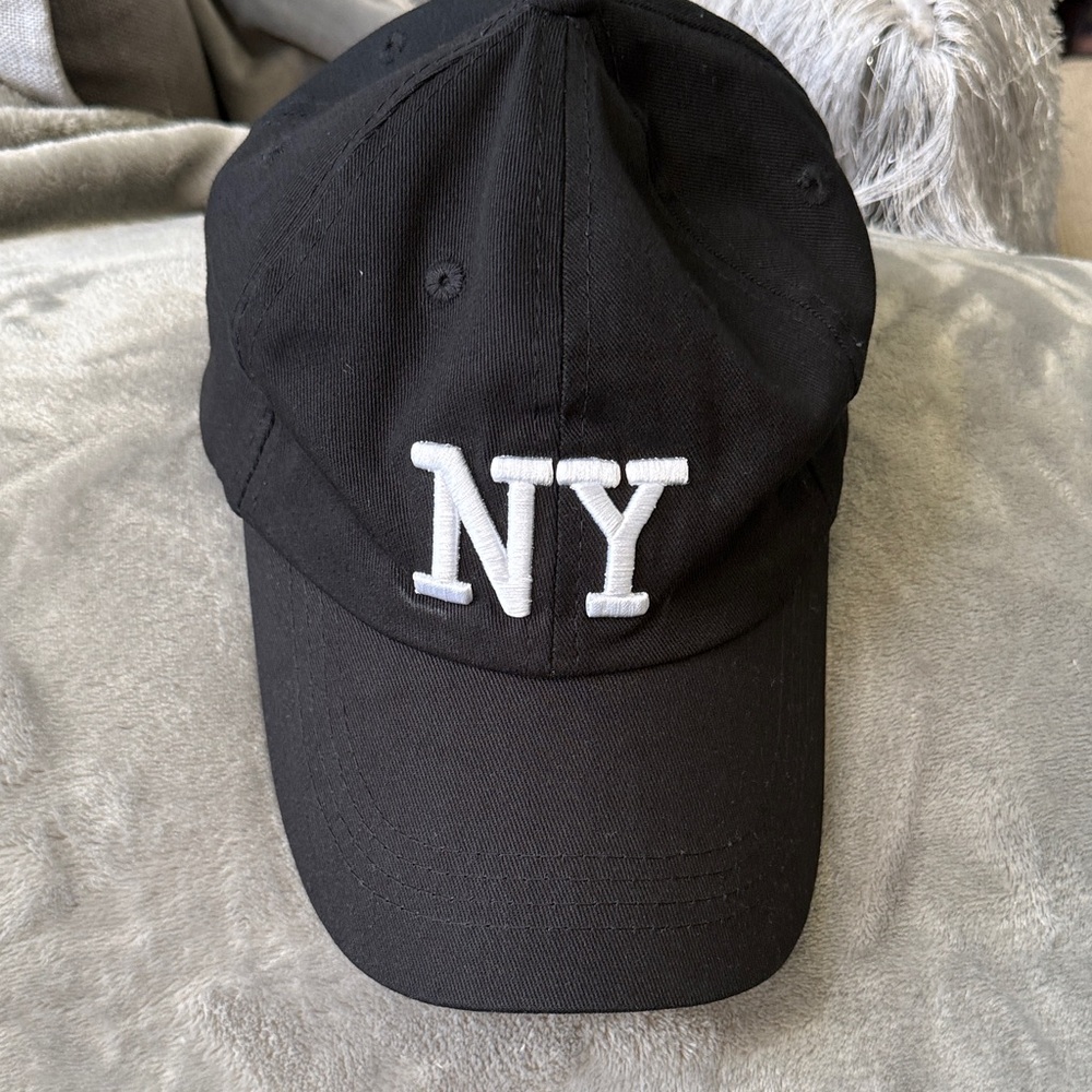 Black NY Embroidered Baseball Cap - Unbranded